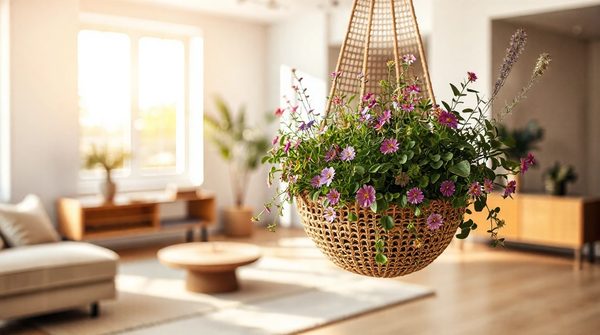 Décorez votre intérieur avec des suspensions de plantes fraîches